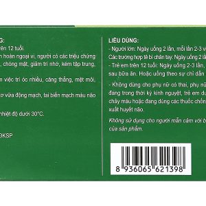 Hoạt Huyết Mạch Não Vương tăng tuần hoàn não, giảm nguy cơ tai biến hộp 50 viên