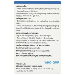 Hỗn dịch uống Biviantac giảm đầy hơi, trướng bụng ăn không tiêu (20 gói x 10ml)