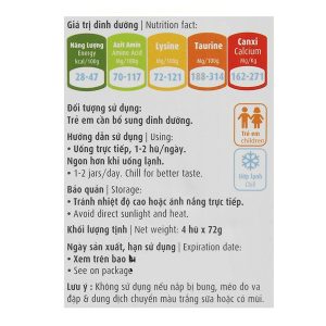 Nước yến Green Bird Babi hương vani cho trẻ em hộp 4 hũ x 72g