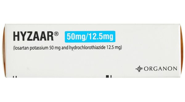 Hyzaar 50/12.5mg trị tăng huyết áp (2 vỉ x 14 viên)