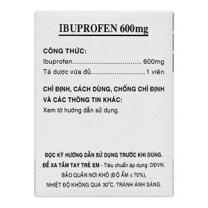 Ibuprofen Mekophar 600mg giảm đau, kháng viêm (10 vỉ x 10 viên)