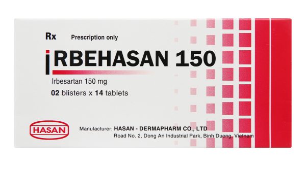 Irbehasan 150 trị tăng huyết áp (2 vỉ x 14 viên)