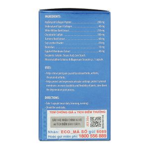 Ecogreen JEX Natural Joint Pain Relief bảo vệ, tái tạo sụn khớp chai 30 viên