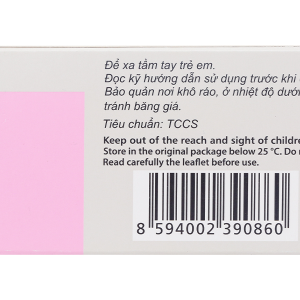 Kalium Chloratum 500mg phòng và trị thiếu kali (10 vỉ x 10 viên)