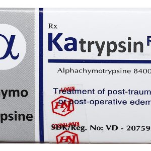 Katrypsin Fort 8400IU trị phù nề sau chấn thương, phẩu thuật, bỏng (10 vỉ x 10 viên)