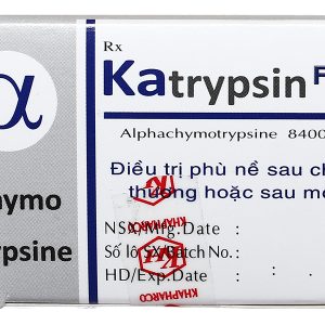 Katrypsin Fort 8400IU trị phù nề sau chấn thương, phẩu thuật, bỏng (10 vỉ x 10 viên)
