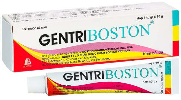 Kem bôi Gentriboston trị bệnh ở da do dị ứng, viêm da tuýp 10g