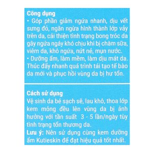 Kem bôi Kutieskin trị chàm sữa, dưỡng ẩm cho bé tuýp 30g