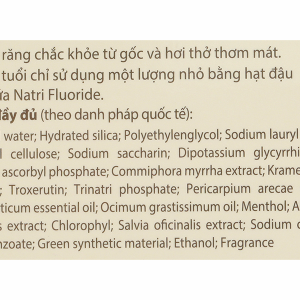 Kem đánh răng dược liệu Ngọc Châu Truyền Thống làm sạch răng lợi tuýp 170g