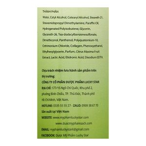 Kem xả Bưởi Lucky Star giúp phục hồi tóc mềm mượt óng ả chai 500ml