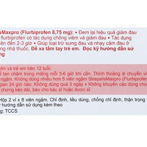 Viên ngậm Strepsils Maxpro mật ong & chanh giảm đau họng, chống viêm (2 vỉ x 8 viên)