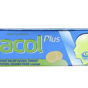 Viên ngậm Viacol Plus hỗ trợ giảm ho, đau rát họng tuýp 20 viên