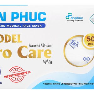 Khẩu trang y tế An Phúc 4 lớp màu trắng hộp 50 cái