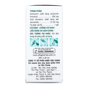 Cốm pha hỗn dịch uống Klamentin 250/31.25 trị nhiễm khuẩn (24 gói x 1g)