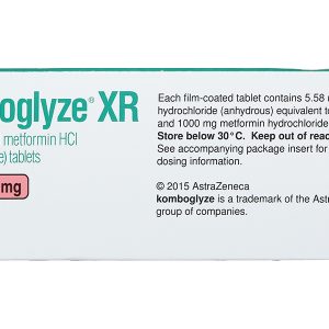 Komboglyze XR 5mg/1000mg trị đái tháo đường tuýp 2 (4 vỉ x 7 viên)