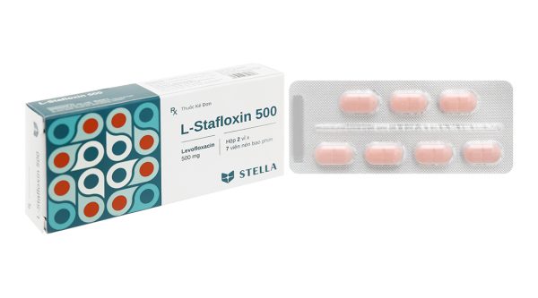 L-Stafloxin 500 trị nhiễm khuẩn nhẹ hoặc trung bình (2 vỉ x 7 viên)
