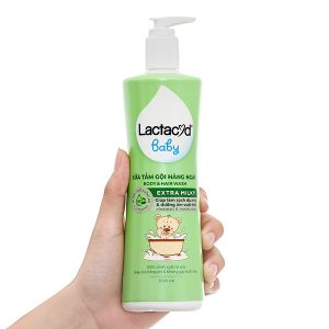 Sữa tắm gội Lactacyd Baby Extra Milky bảo vệ da và tóc cho bé chai 500ml