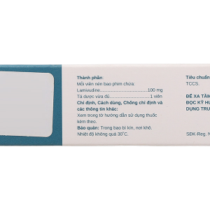 Lamone 100 trị viêm gan siêu vi B mãn tính (3 vỉ x 10 viên)