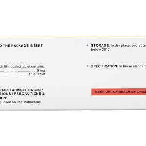 Lampar 5mg trị triệu chứng dạ dày - ruột (6 vỉ x 10 viên)