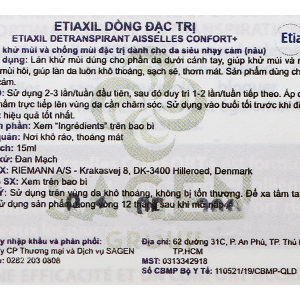 Lăn khử mùi Etiaxil giúp khử mùi hôi dưới cánh tay cho da siêu nhạy cảm chai 15ml