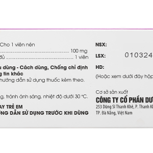 Lepigin 100 trị tâm thần phân liệt kháng trị, rối loạn tâm thần (10 vỉ x 10 viên)