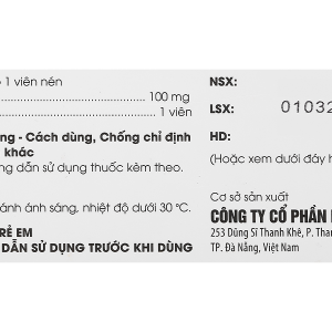 Lepigin 100 trị tâm thần phân liệt kháng trị, rối loạn tâm thần (10 vỉ x 10 viên)