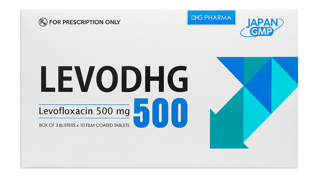 Levodhg 500 điều trị nhiễm khuẩn (3 vỉ x 10 viên)