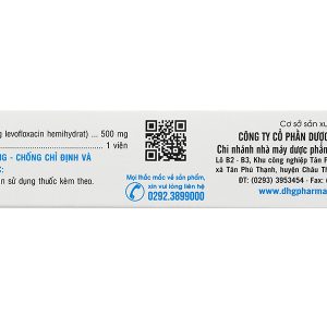 Levodhg 500 điều trị nhiễm khuẩn (3 vỉ x 10 viên)