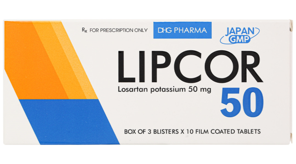 Lipcor 50 trị tăng huyết áp, suy tim mạn tính (3 vỉ x 10 viên)