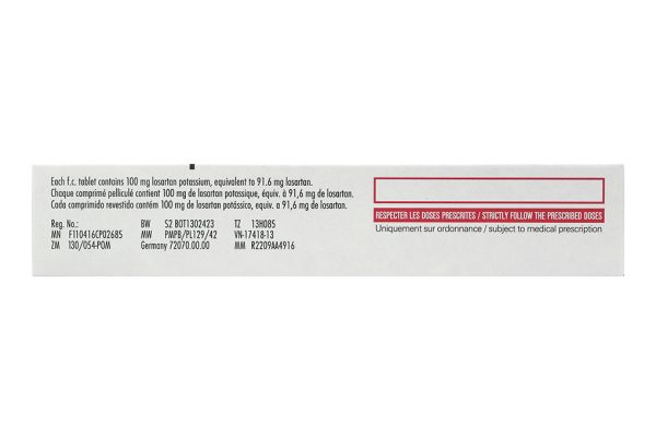 Losar-Denk 100 trị tăng huyết áp, suy tim (2 vỉ x 14 viên)
