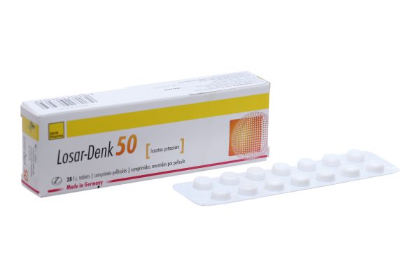 Losar-Denk 50 trị tăng huyết áp, suy tim (2 vỉ x 14 viên)