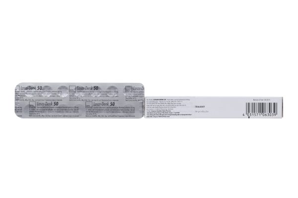 Losar-Denk 50 trị tăng huyết áp, suy tim (2 vỉ x 14 viên)