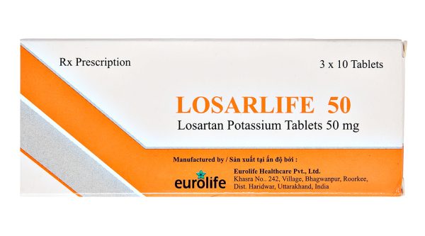 Losarlife 50 trị tăng huyết áp (3 vỉ x 10 viên)