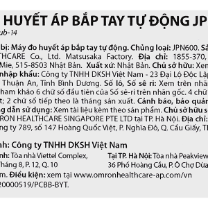 Máy đo huyết áp bắp tay OMRON JPN 600
