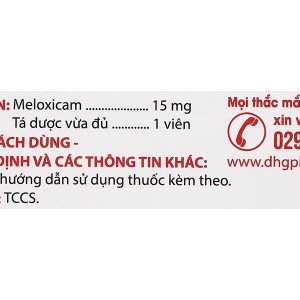 Mebilax 15 giảm đau, kháng viêm xương khớp (2 vỉ x 10 viên)