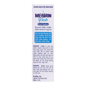 Dung dịch xịt mũi Mebirin Fresh Nasal Hygiene phòng ngừa sổ mũi, ngạt mũi cho bé chai 70ml