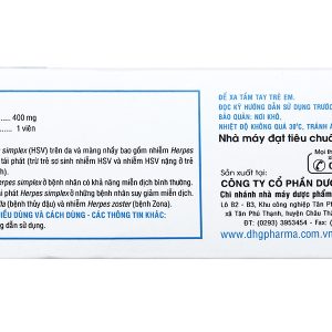 Medskin Clovir 400 phòng và trị nhiễm Herpes simplex (6 vỉ x 10 viên)