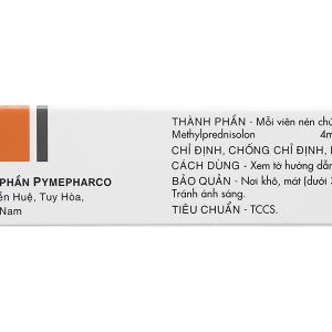 Menison 4mg trị các bệnh liên quan đến viêm khớp dạng thấp, dị ứng (3 vỉ x 10 viên)