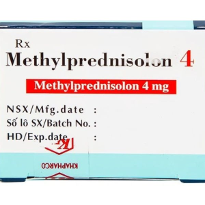 Methylprednisolon 4 Khapharco chống viêm, ức chế miễn dịch (10 vỉ x 10 viên)