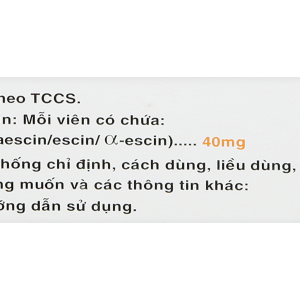 MHAescin 40 trị giãn tĩnh mạch, chống phù nề (3 vỉ x 10 viên)
