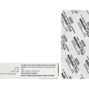 Mibetel Plus 40mg/12.5mg trị tăng huyết áp (3 vỉ x 10 viên)