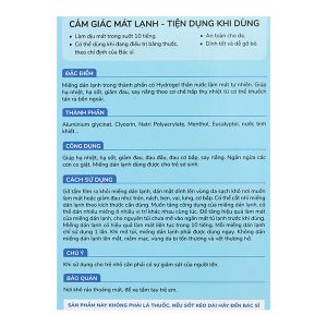 Miếng dán hạ sốt Licokid hương bạc hà (3 gói x 2 miếng)