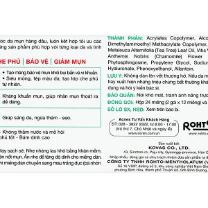 Miếng dán mụn Acnes Clear Patch giúp kháng khuẩn, sạch mụn hộp 24 miếng