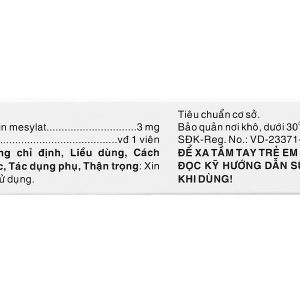 Migomik 3mg trị rối loạn tuần hoàn thế đứng, giảm huyết áp (3 vỉ x 10 viên)