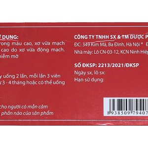 Mỡ máu Tâm Bình hỗ trợ giảm cholesterol hộp 60 viên