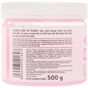 Muối tắm Felina dầu hoa oải hương làm sạch, tẩy tế bào chết hũ 500g