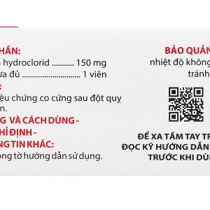 Mynarac 150mg điều trị triệu chứng co cứng cơ sau đột quỵ (6 vỉ x 10 viên)