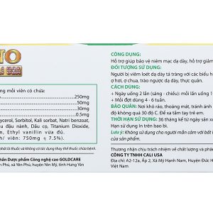 Nano Gold New Cali USA hỗ trợ giảm viêm loét dạ dày hộp 60 viên