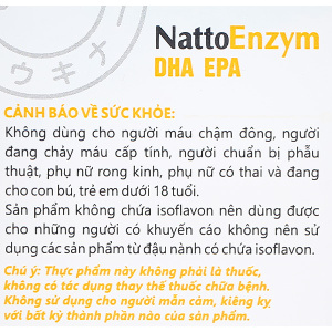 NattoEnzym DHA EPA giúp giảm nguy cơ tắc mạch, đột quỵ do huyết khối chai 60 viên