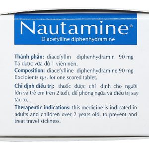 Nautamine 90mg chống say tàu xe (20 vỉ x 4 viên)